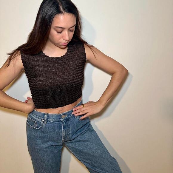 Brown Y2k cropped tank - Picture 2 of 7